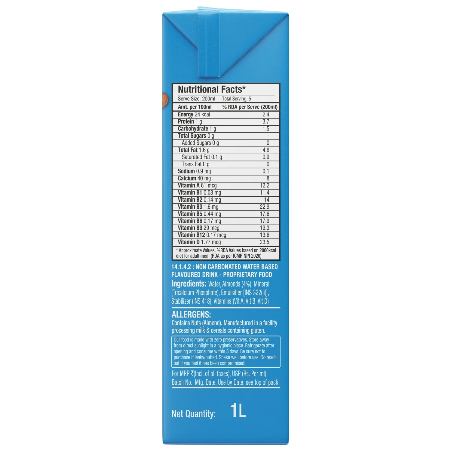 almond beverage, unsweetened, 1 litre each- pack of 2 - Image 7